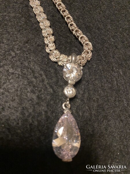 Ezüst szett kristállyal  925