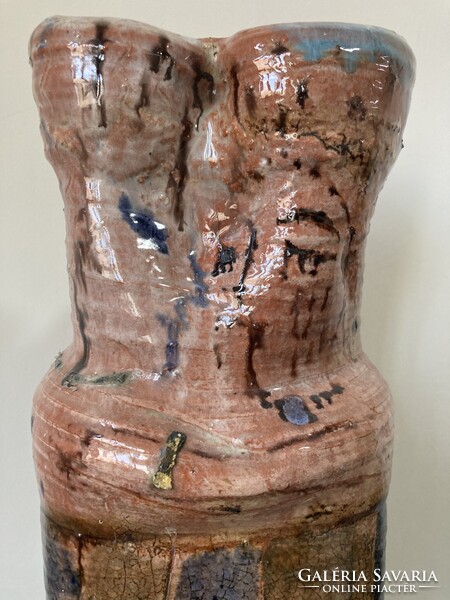 Geszler Mária - Ölelkező pár (nagy méretű kerámia váza)