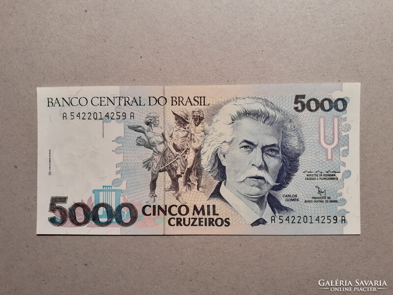 Brazília - 5000 Cruzeiros 1992 UNC