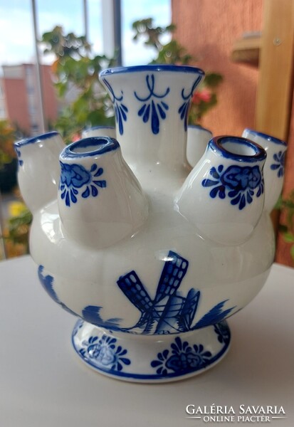 Delft kék-fehér tulipán, virág váza