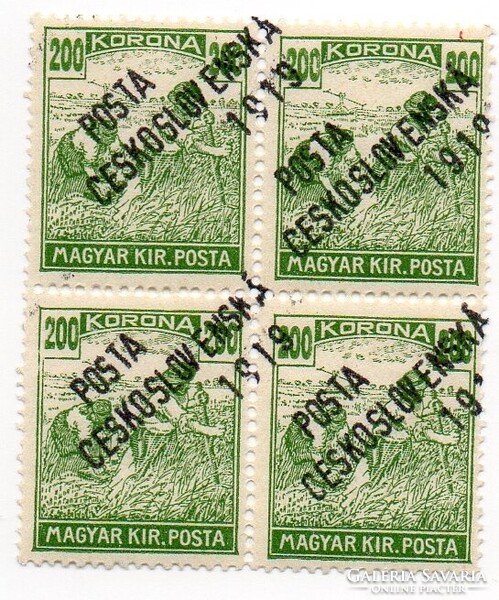 Bélyeg: Csehszlovák felülnyomás. (hamis felülnyomás)