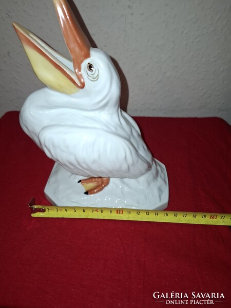 Herendi  Színes Pelikán madár eladó a képek alapján 20,5 cm