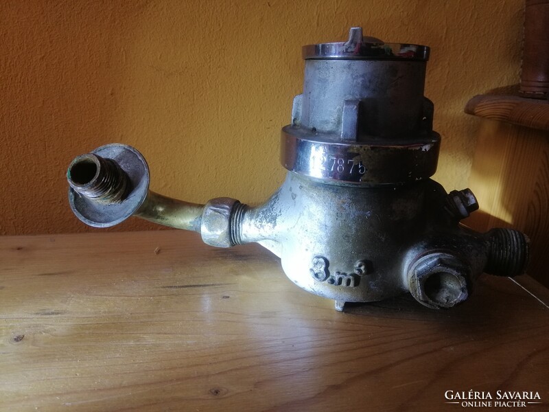 Antik, sárgaréz-öntvény " LÁMPAGYÁR"-i vízóra