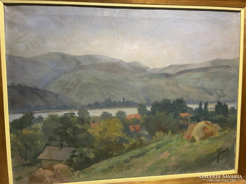Jámbor Lajos (1884’Nagyvárad-1954’New York)-Dunakanyar..60x80cm