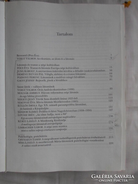 Tanulmányok a transzcendensről 1.: Eksztázis, álom, látomás (Balassi, 1998)