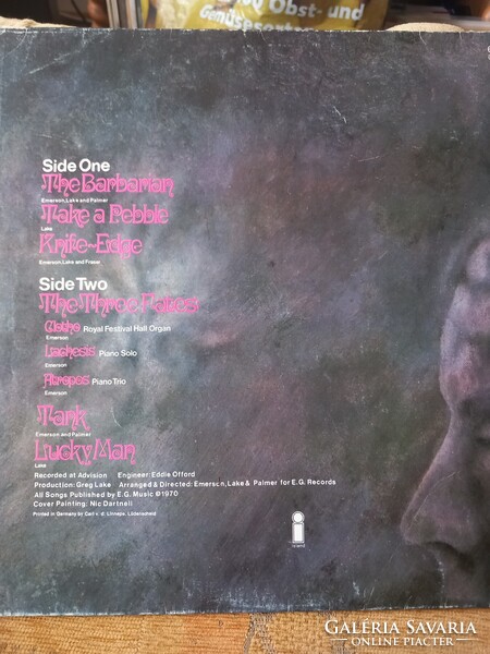 Emerson Lake and Palmer. ELP 1970.  Lp. D.(PINK ISLAND)