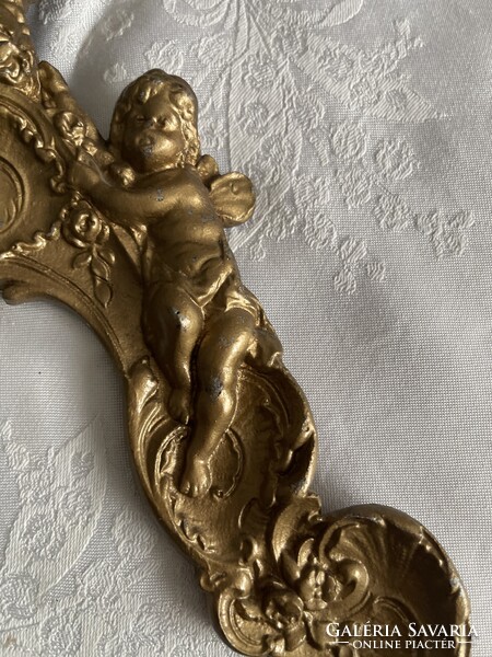 Álomszép barokk puttós fém tükör vagy képkeret, nagy.