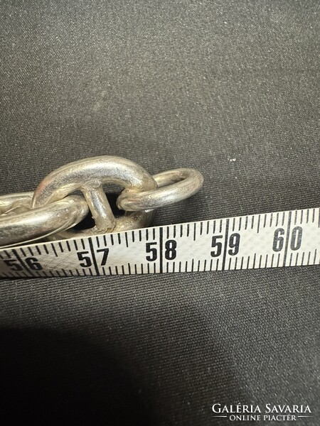 Egyedi ezüst nyaklánc,horgonylánc mintázattal