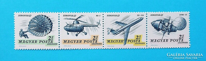 (Z) 1967. 40. Bélyegnap - összefüggő csík** - Aerofila II. - (Kat.: 400.-)