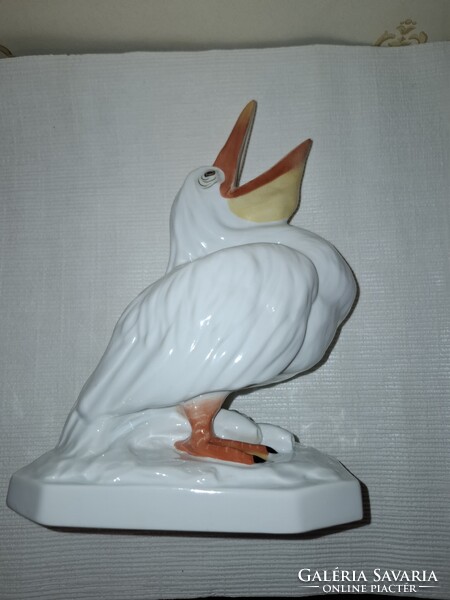 Herendi  Színes Pelikán madár eladó a képek alapján 20,5 cm