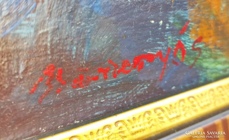 Baranyó, Sándor"TÜZES SZÍNŰ ŐSZ ",olajvászon"