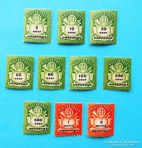 (Z) 1946. Adópengős sor** - (Kat.: 250.-)