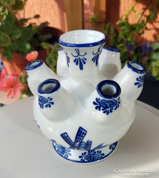 Delft kék-fehér tulipán, virág váza