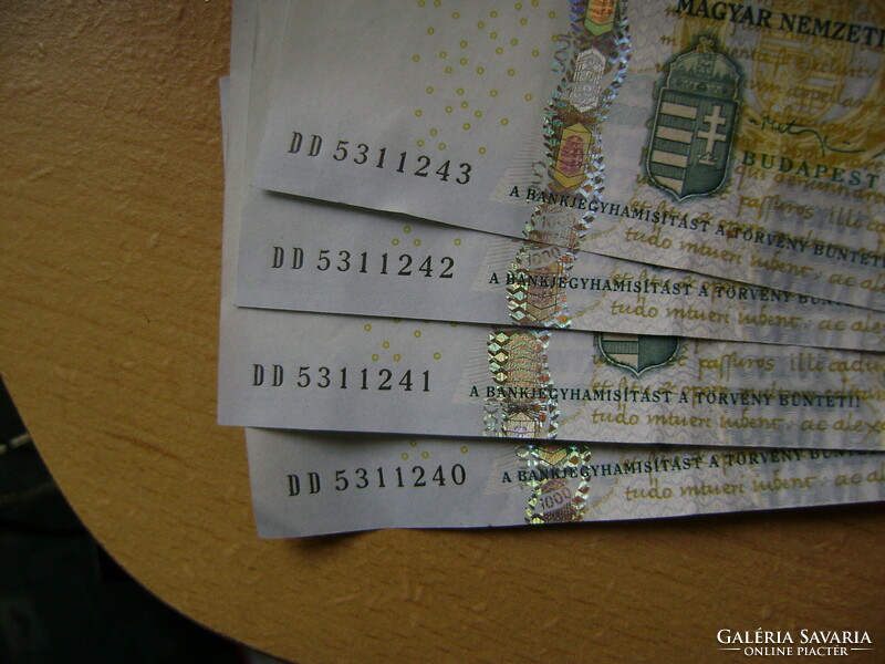 Sorszámkövető 1000 Ft 4db