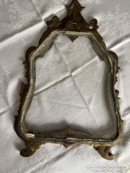 Álomszép barokk puttós fém tükör vagy képkeret, nagy.