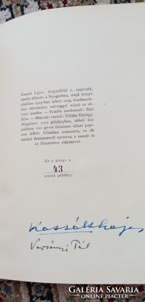 Fehér holló! Sorszámozott Kassák és Varsányi által dedikált kiadvány!