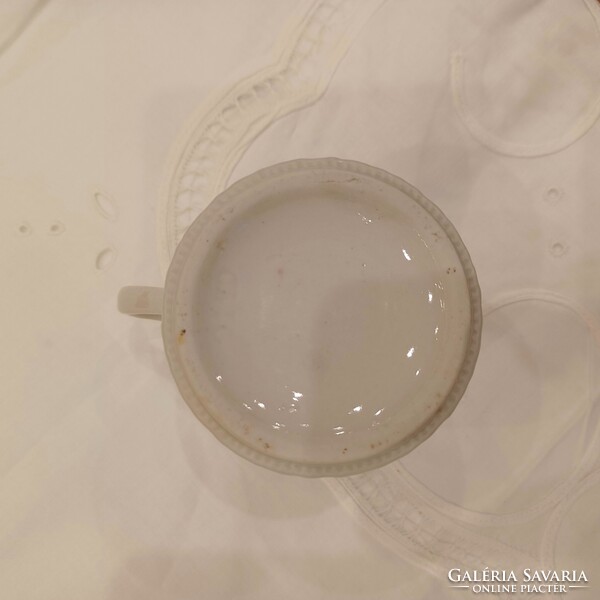 Régi Zsolnay porcelán szoknyás bögre- Hófehérke és a 7 törpe mese, gyermekbögre, vintage