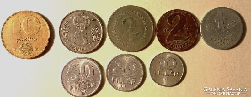 Magyar Népköztársaság forgalmi pénzérmék 9 féle 32 db együtt és külön