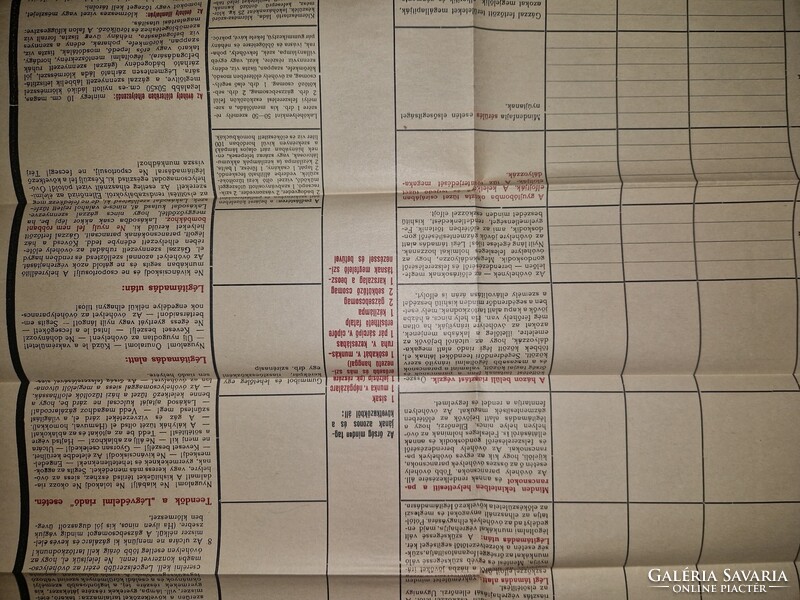 1942, épület légoltalmi terve, hatalmas falragasz, nagyon ritka