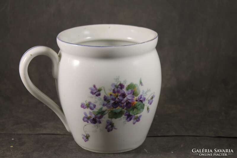 Antik ibolyás nagyméretű hasas bögre 669