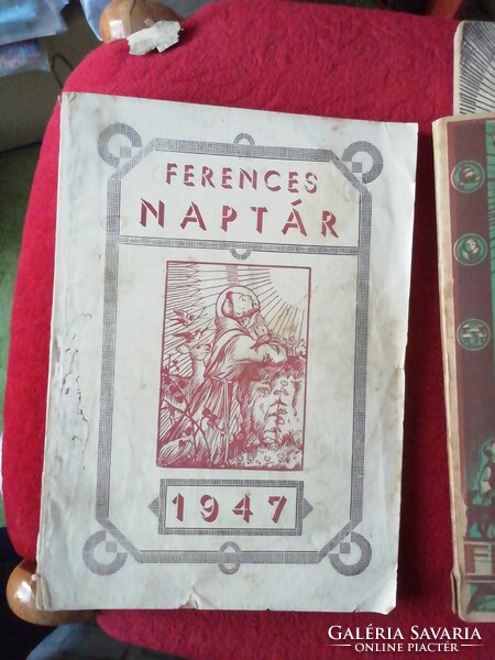 Ferences naptár  1947.  jó állapotú  9000ft