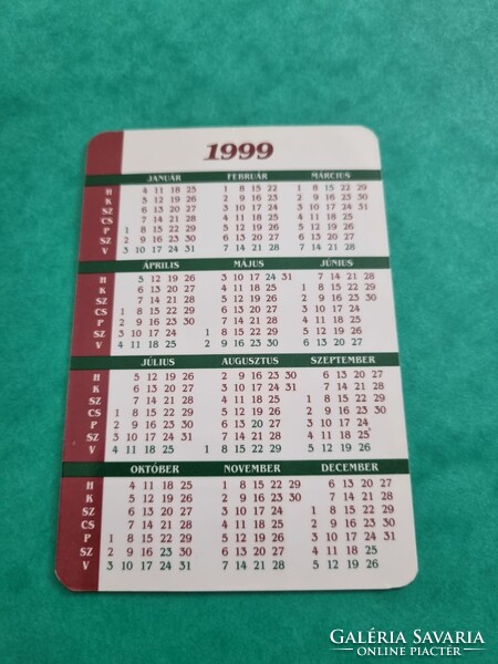 FEHÉR KERESZT GYÓGYSZERTÁR SZOLNOK 1999. évi kártyanaptár