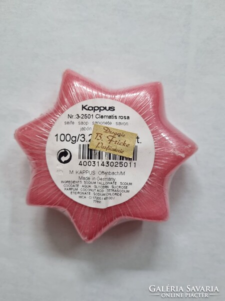 Virág formájú Kappus szappan - clematis rosa - német szappan