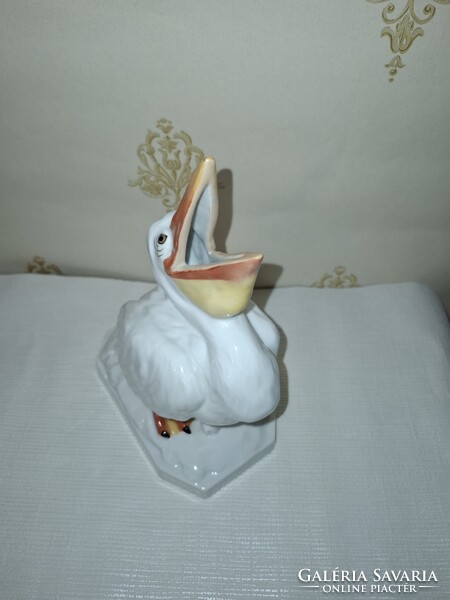 Herendi  Színes Pelikán madár eladó a képek alapján 20,5 cm