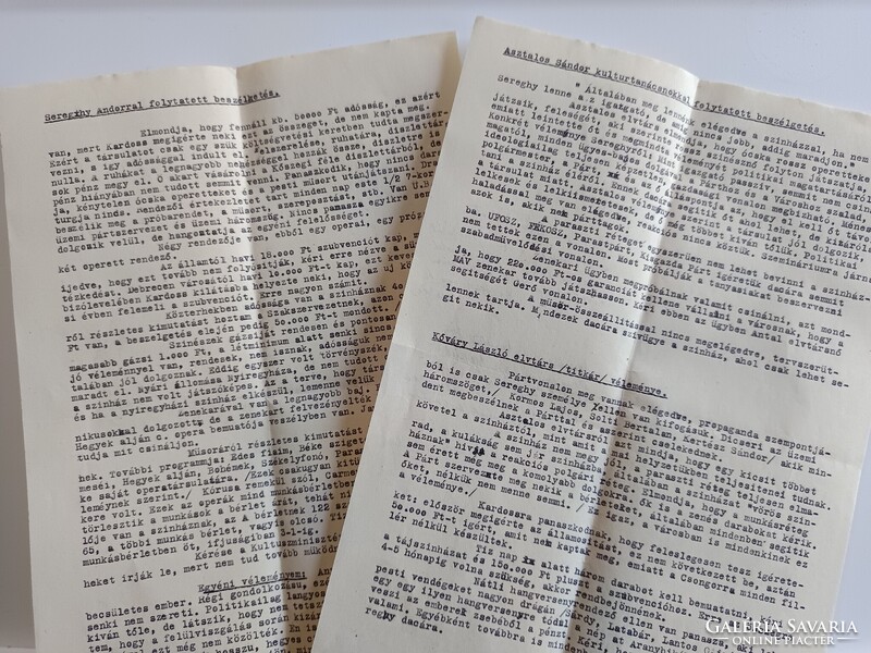 Vidéki színházak államosítása - Debrecen Csokonai Színház bizalmas jelentések 1949.