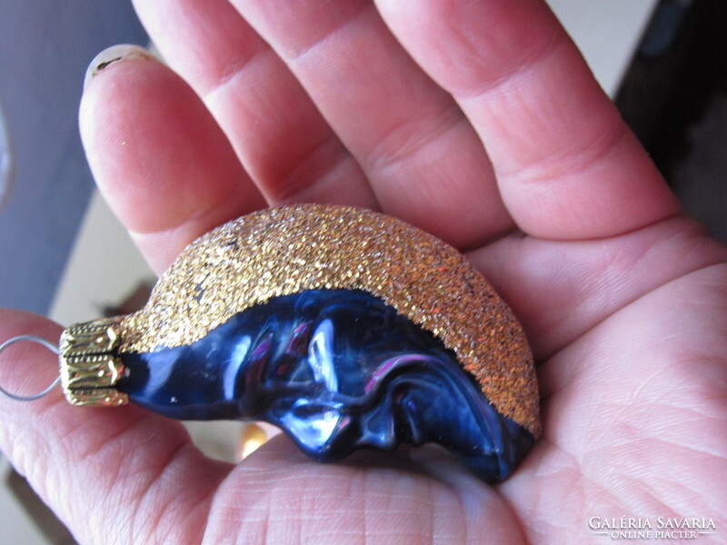 Karácsonyfa dísz  kék fél hold