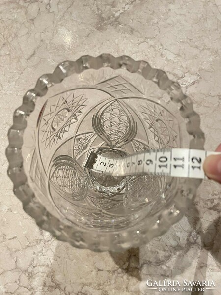 Kristály váza 20 cm magas, hibátlan vitrin állapotban