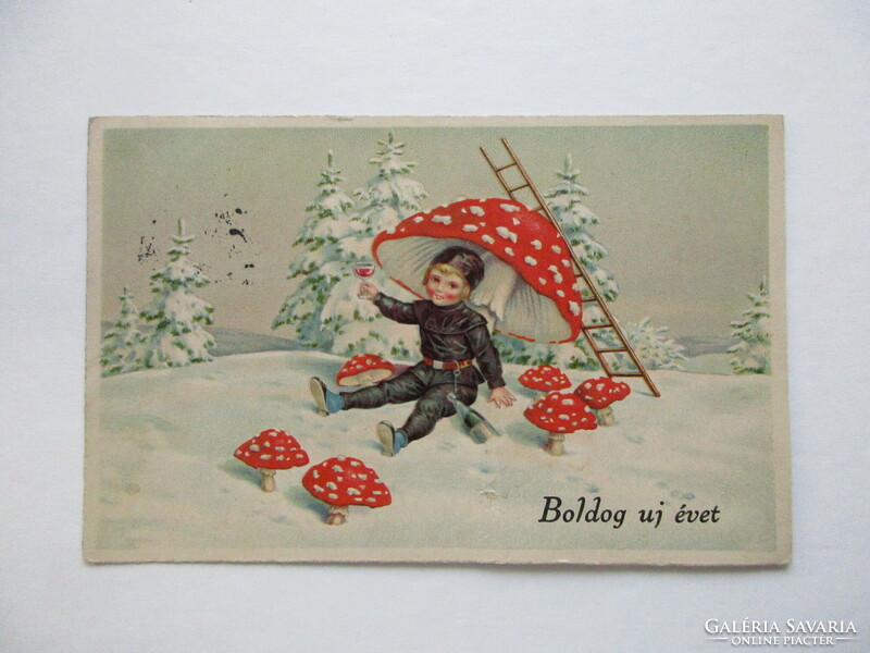 1930-40 körül. Újévi üdvözlőlap (55)