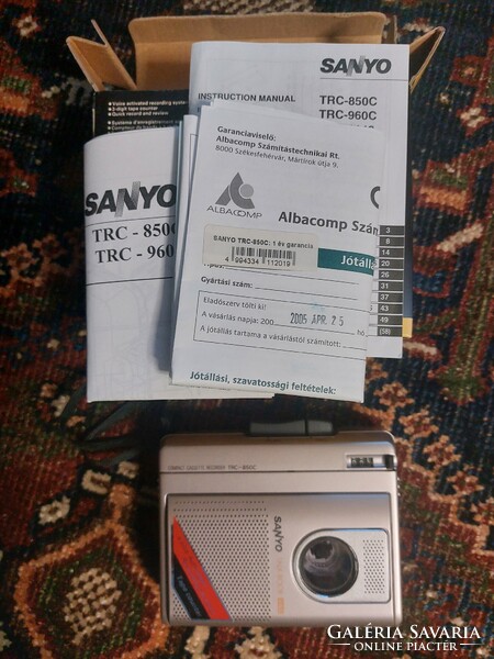 Sanyo TRC-850C diktafon eredeti csomagolásával