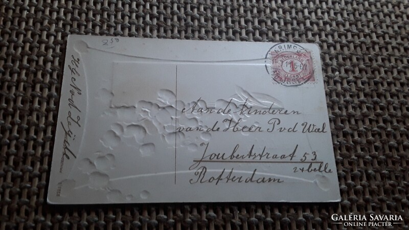 Antik dombornyomott Üdvözlő képeslap. 1911.