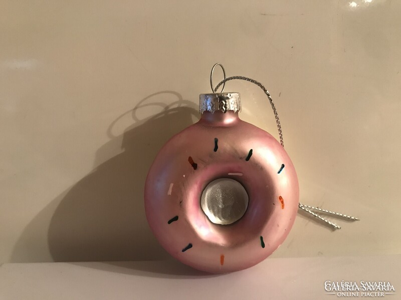 KARÁCSONYFADÍSZ - FÁNK - ÜVEG - 6 x 2,5 cm - VASTAG - HOLLAND - HIBÁTLAN