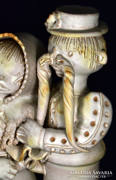 Kovács Éva (1938-2017) MENYECSKE ÉS LEGÉNY PÁR ... NAGY MÉRET !