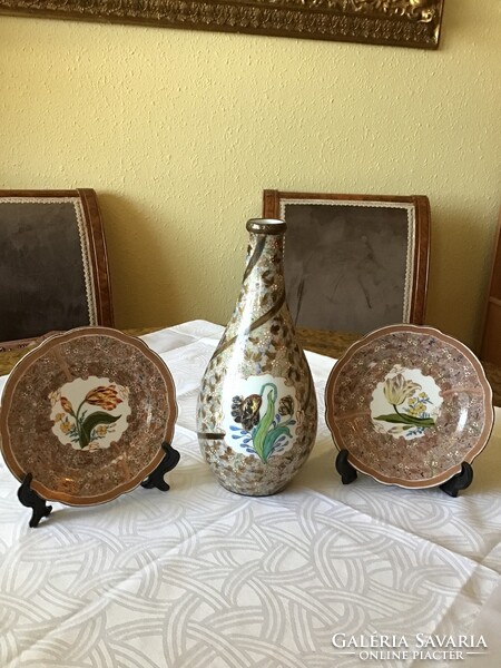 Fischer Vilmos cubas  tányérok ès váza