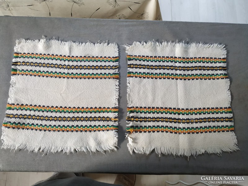 2 szép szőttes szalvéta vagy terítő, hibátlan