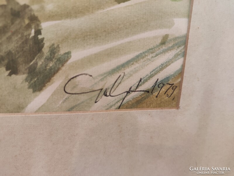 Gulyás Dénes Balaton Akvarell 1979