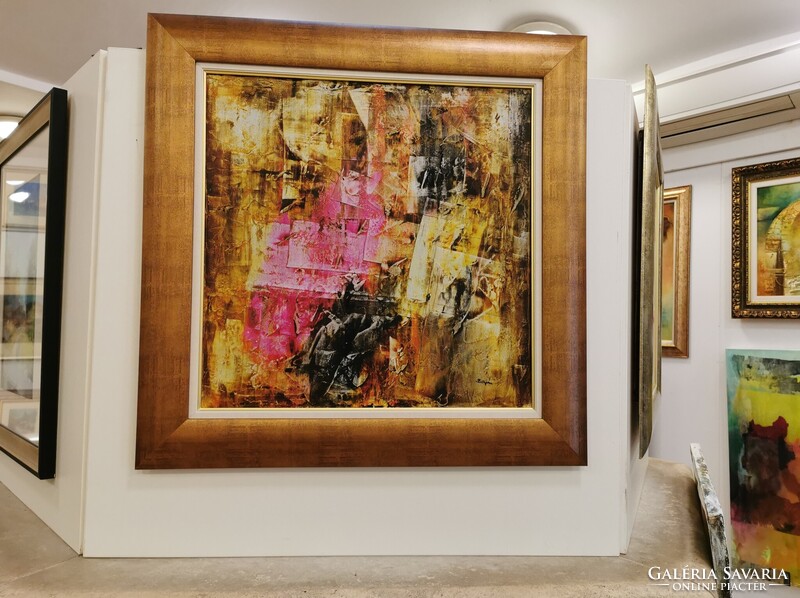 Baján Ildikó festmény 50 x 50 cm. Időtlenség.