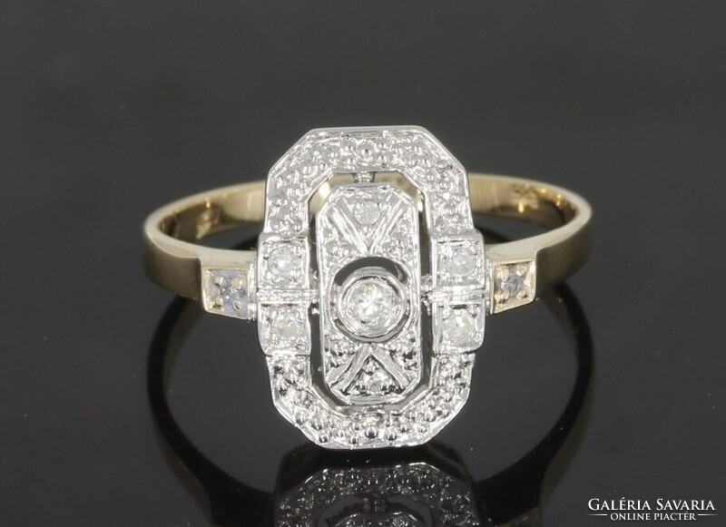 Antik gyönyörű arany gyűrű gyémántokkal