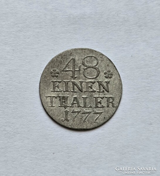 Ritka! Porosz ezüst 1/48 Thaler / Tallér 1777 A.