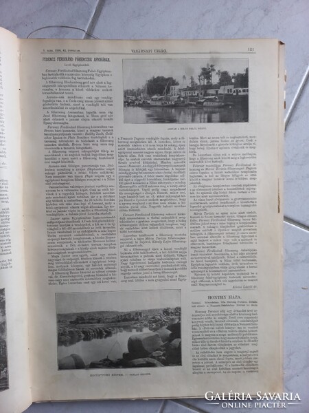 Antik Vasárnapi Újság 2-26.sz. kötésben 1896 - Milleniumi kiállítás-Yacht-raj, Ferencz Ferdinánd stb