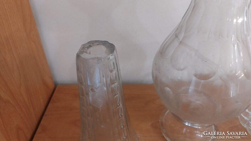 Retro üveg csillár alkatrészek