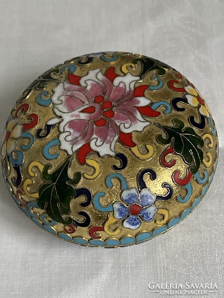 Gyönyörű Kinai rekeszzománc ékszeres nagyobb.