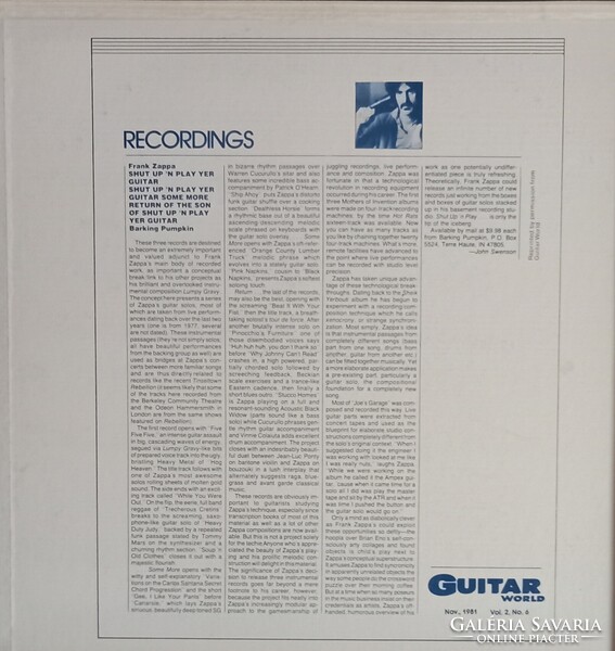 Frank Zappa LP -/ 3 LP