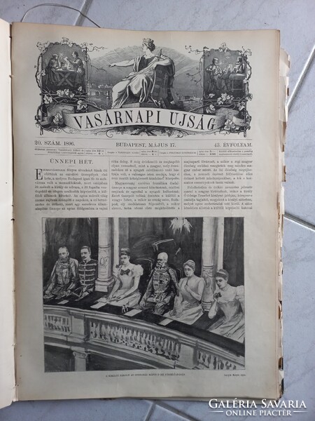 Antik Vasárnapi Újság 2-26.sz. kötésben 1896 - Milleniumi kiállítás-Yacht-raj, Ferencz Ferdinánd stb