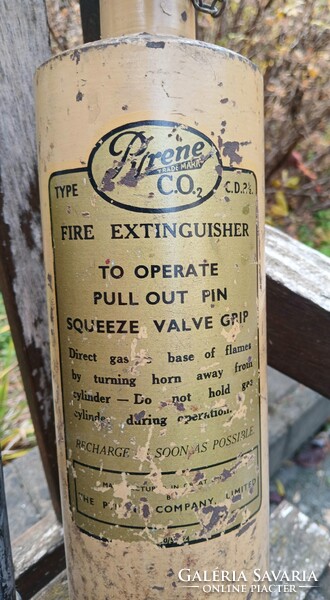 RITKA! PYRENE ANGOL FALI TŰZOLTÓ KÉSZÜLÉK, 1950-es (?) évek, régi retro vintage.