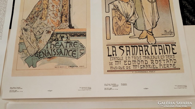 60x43cm 10 darabos Alfons Mucha plakát szett  reprodukció