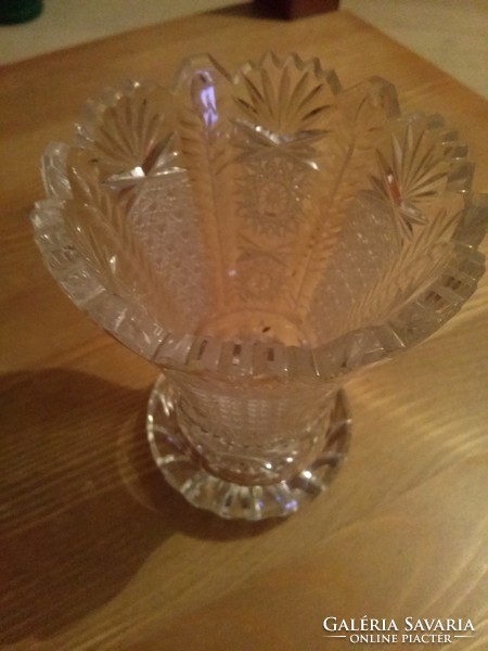 Gyönyörű hibátlan ólomkristály tál, pohár, kehely